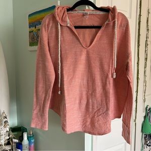 ROXY Women’s Pink Beach Hoodie, Size S
